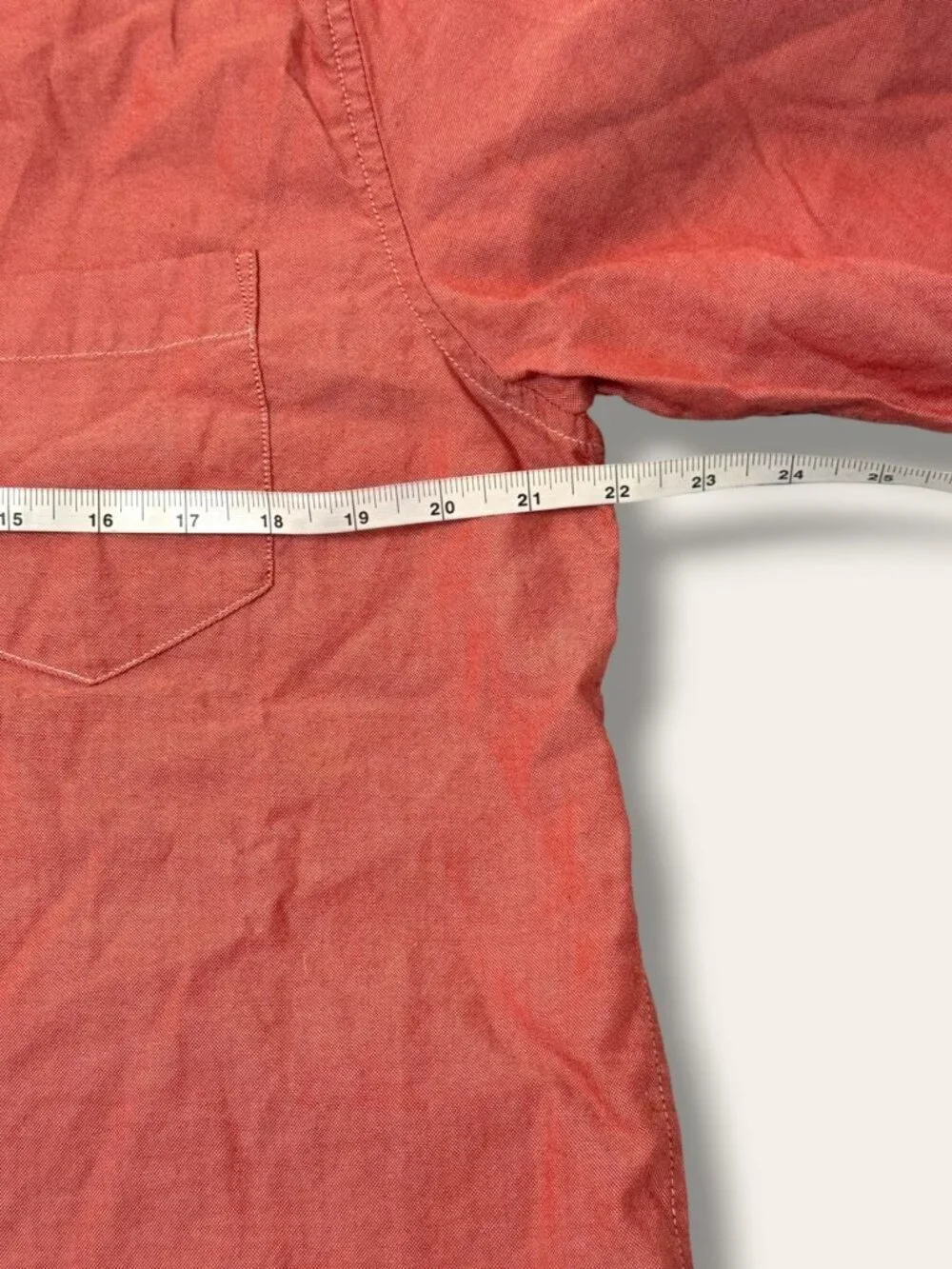 Banana Republic Shirt Mens L Untucked Fit Oxford Long Sleeve Button Down Red